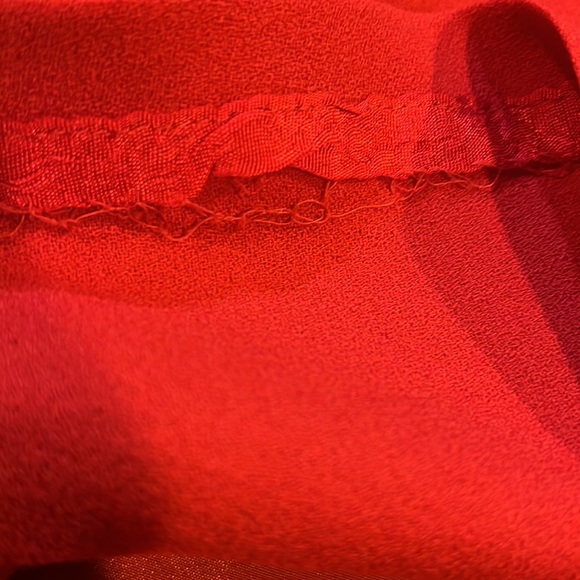 🟠 Linda Allard Ellen Tracy Red Wool Lined Skirt - size 12 - Picture 8 of 8